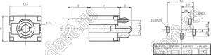 RCA-107C гнездо RCA "тюльпан" на плату