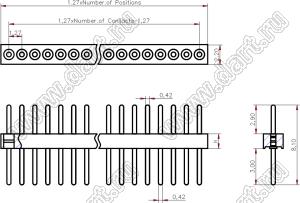 BL3614-16145S-081 штыри цанговые прямые однорядные; 45-конт.