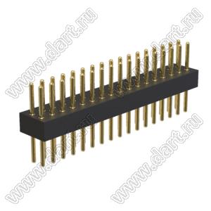 BL3614-19217S штыри цанговые прямые двухрядные; 2x17-конт.
