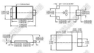 AS1PG (SMP/DO-220AA) диод кремниевый 400V / 1.5A для поверхностного (SMD) монтажа  в корпусе SMP (DO-220AA)