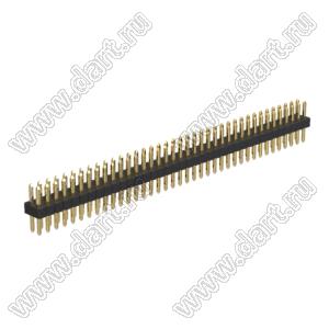 BL1615-1238S штыри двухрядные прямые, шаг 1,0мм; 2x38-конт.