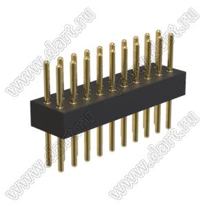 BL3614-19210S штыри цанговые прямые двухрядные; 2x10-конт.