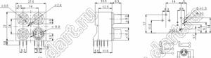 RW3-AS02 блок гнезд RCA "тюльпан" и мини-DIN 4P