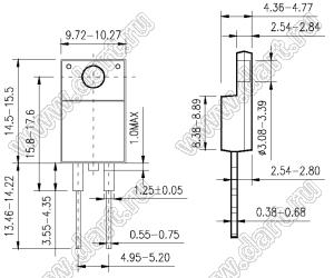 HERF1604 (ITO-220AC) высокоэффективный диод 300V / 16A / 70нс  в корпусе ITO-220AC