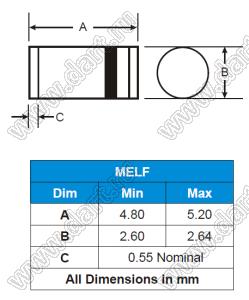 DL4001...DL4007 (MELF) серия