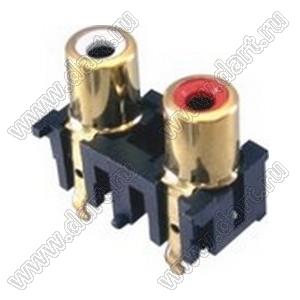 RCA-216D блок двух гнезд RCA "тюльпан" на плату