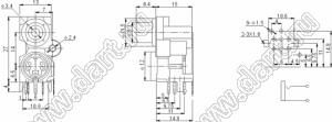 RW-D02 блок гнезд RCA "тюльпан" и мини-DIN 4P