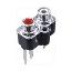 RCA-206B-P блок двух гнезд RCA "тюльпан" на плату и с креплением на панель