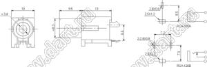 RCA-120 гнездо RCA "тюльпан" на плату