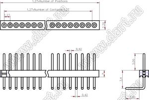 BL3614-21132R штыри цанговые угловые однорядные; 32-конт.