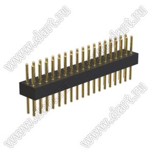 BL3614-19218S штыри цанговые прямые двухрядные; 2x18-конт.