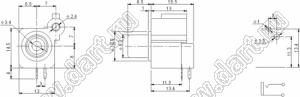 RCA-112-FB гнездо RCA "тюльпан" на плату с креплением на панель