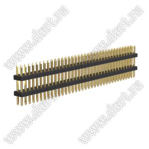 BL1610-2236S штыри двухрядные с двойным изолятором прямые, шаг 1,0 мм; 2x36-конт.