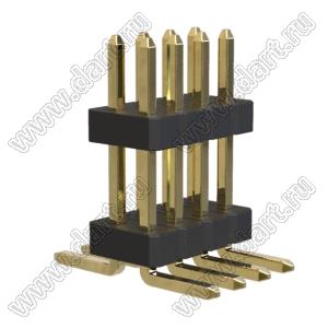 BL1610-2204M штыри двухрядные с двойным изолятором вертикальные для поверхностного (SMD) монтажа, шаг 1,0 мм; 2x4-конт.