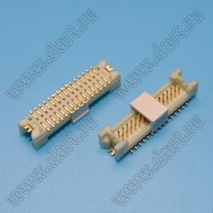 A1253-SMT-15AX2 (DF13A-30DP-1.25V) вилка двухрядная прямая SMD; шаг 1,25мм; 15-конт.