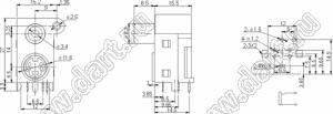 RW-D09 блок гнезд RCA "тюльпан" и мини-DIN 4P