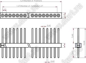 BL3614-16103S-100 штыри цанговые прямые однорядные