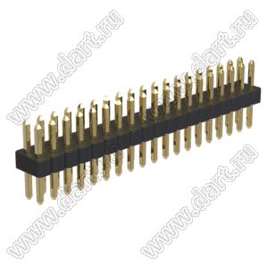 BL1615-1219S штыри двухрядные прямые, шаг 1,0мм; 2x19-конт.