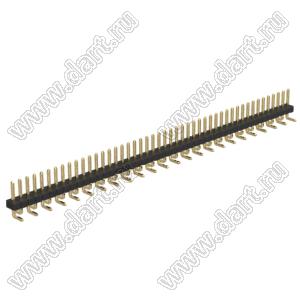 BL1420-1147M1 штыри однорядные вертикальные для поверхностного (SMD) монтажа, шаг 1,27 мм, H=2,0 мм, тип 1; 47-конт.