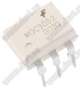 MOC3052M (PDIP-6) симисторная оптопара; VDRM (Min)=600В (макс.); VTM (Max)=2,5В (макс.); IH=280А; IDRM (Max)=100А; Vrms=4170В (мин.)