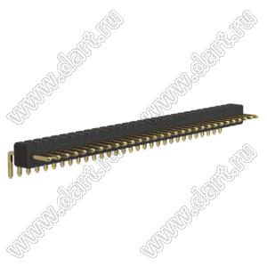 BL1420-1130R-2.5 штыри однорядные угловые, шаг 1,27 мм, H=2,0 мм; 30-конт.