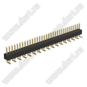 BL14065-1133M1-2.5 штыри однорядные вертикальные для поверхностного (SMD) монтажа, шаг 1,27 мм, H=0,65 мм, тип 1; 33-конт.