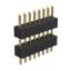 BL1420-2108S штыри однорядные с двойным изолятором прямые, шаг 1,27 мм, H=2,0 мм; 8-конт.