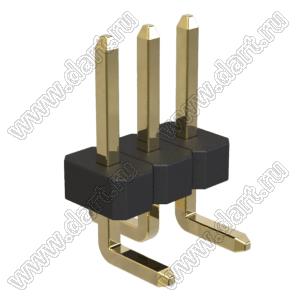 BL14065-1103M1 штыри однорядные вертикальные для поверхностного (SMD) монтажа, шаг 1,27 мм, H=0,65 мм, тип 1; 3-конт.