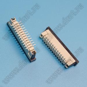 1223-12-01 (AF2G12R*S0T10_Q0Q1) розетка SMD для плоского шлейфа (FPC); шаг 1,0мм; 12-конт.; вертикальный вход