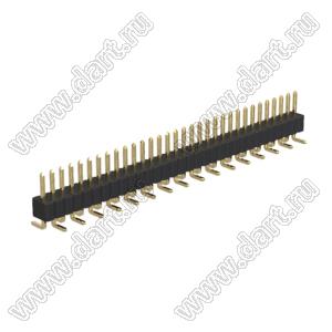 BL1420-1132M2-2.5 штыри однорядные вертикальные для поверхностного (SMD) монтажа, шаг 1,27 мм, H=2,0 мм, тип 2; 32-конт.