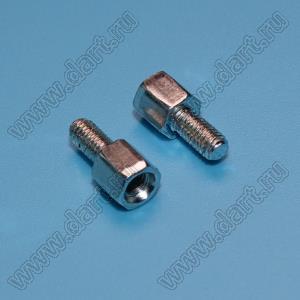 PCHSN-05S стойка шестигранная с внутренней и наружной резьбами; M3x0,5; SW=4,8мм; L=5,0мм; сталь оцинкованная