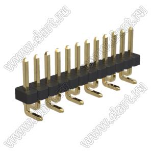 BL1415-1112M1 штыри однорядные вертикальные для поверхностного (SMD) монтажа, шаг 1,27 мм, H=1,5 мм, тип 1; 12-конт.