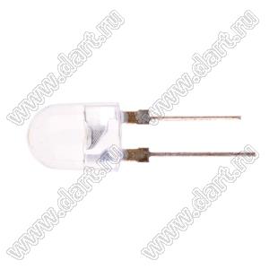 BL-UW820Q3-602 (BIN-2) светодиод круглый 10x13 мм 3-х кристалльный; белый; X=0,28-0,29 Y=0,26-0,27; корпус прозрачный; 3,1...3,3V; 20000...25000мКд; 45°