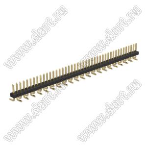 BL14065-1143M-2 штыри однорядные вертикальные для поверхностного (SMD) монтажа, шаг 1,27 мм, H=0,65 мм, тип 2; 43-конт.