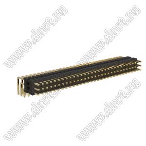 BL1320-23093R2 штыри трехрядные угловые с двойным изолятором угловые, тип R2; 93-конт.