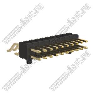 BL1425-12020Z-PG штыри двухрядные SMD горизонтальные с направляющими в плату; 20-конт.