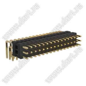 BL1320-23048R2 штыри трехрядные угловые с двойным изолятором угловые, тип R2; 48-конт.