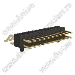 BL1425-12022Z-PG штыри двухрядные SMD горизонтальные с направляющими в плату; 22-конт.