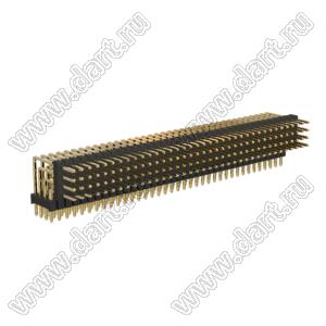 BL1320-24148R1 штыри четырехрядные угловые с двойным изолятором угловые, тип R1; 148-конт.