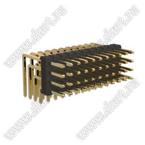 BL1320-14044R штыри четырехрядные угловые; 44-конт.