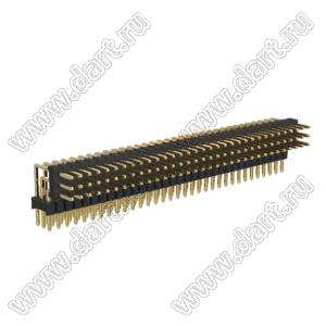 BL1315-23099R1 штыри трехрядные угловые с двойным изолятором угловые, тип R1; 99-конт.