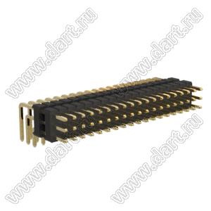 BL1320-23057R2 штыри трехрядные угловые с двойным изолятором угловые, тип R2; 57-конт.