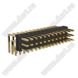 BL1315-1313R штыри трехрядные угловые; 3x13-конт.
