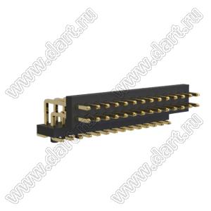 BL1425-12028M-PG-2.5 штыри двухрядные SMD угловые горизонтальные с направляющими в плату; 28-конт.