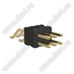 BL1425-12006Z-PG штыри двухрядные SMD горизонтальные с направляющими в плату; 6-конт.