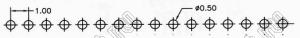 BL1615-1141S штыри однорядные прямые, шаг 1,0мм; 41-конт.