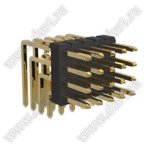 BL1320-14020R штыри четырехрядные угловые; 20-конт.
