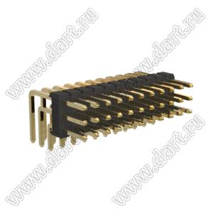 BL1315-1311R штыри трехрядные угловые; 3x11-конт.
