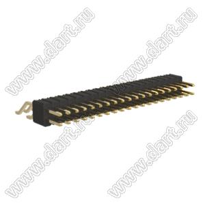 BL1415-12040Z штыри двухрядные SMD горизонтальные; шаг 1,27мм; 2x20-конт.