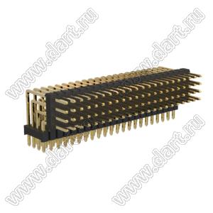 BL1320-24088R1 штыри четырехрядные угловые с двойным изолятором угловые, тип R1; 88-конт.